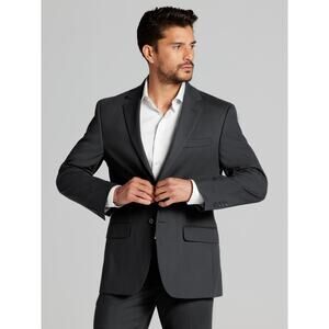 Pronto Uomo Men's Black 2-Button Blazer Jacket Sports Coat Men's